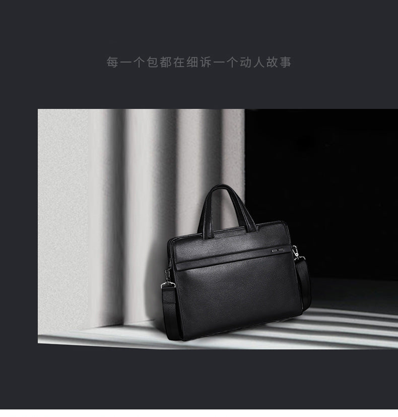 Men's handbag genuine cowhide leather computer bag business briefcase 