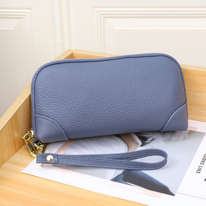 Clutch Bag Ladies Large Capacity Genuine Leather Handbag Coin Purse Cowhide Bag Zipper Crossbody Bag