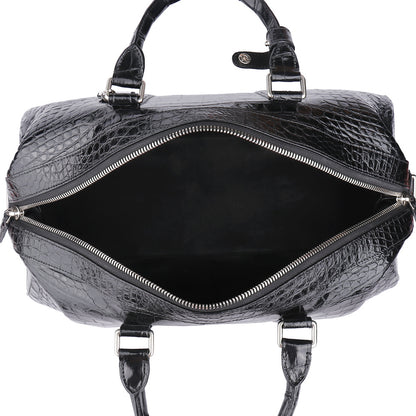 Ladies large capacity crocodile leather ladies bag genuine leather bag casual sports fitness Boston bag