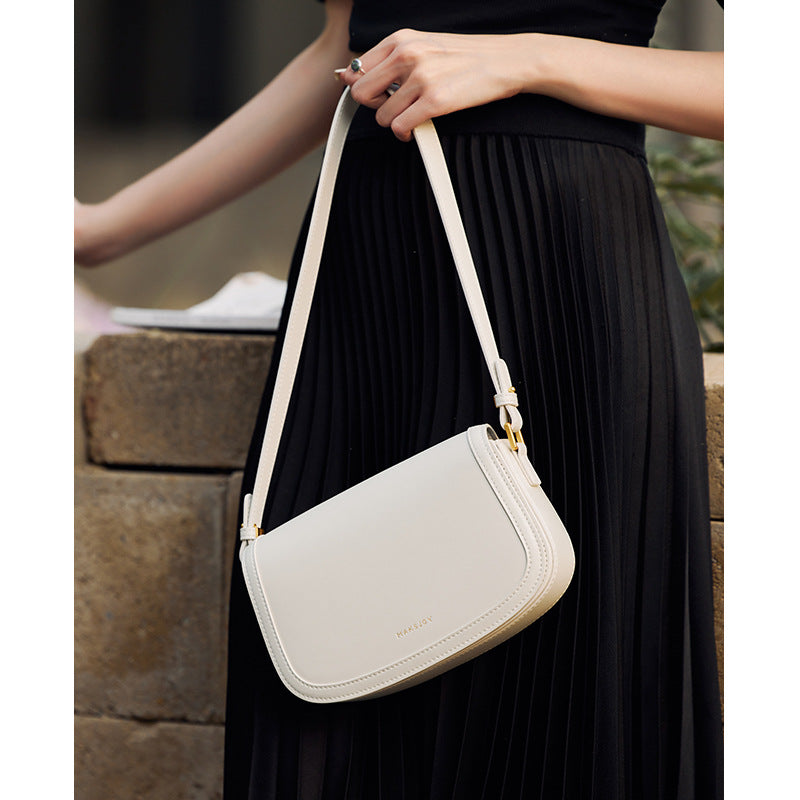 Women's cowhide crossbody bag Simple women's bag Shoulder bag Goes with anything