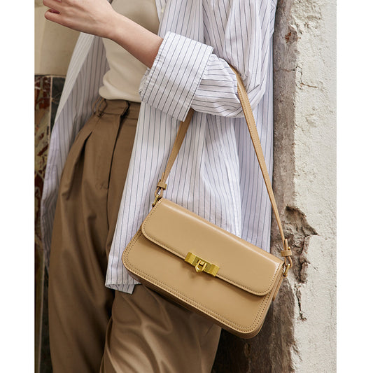 Genuine leather ladies bag fashion crossbody bag luxury cowhide shoulder bag temperament