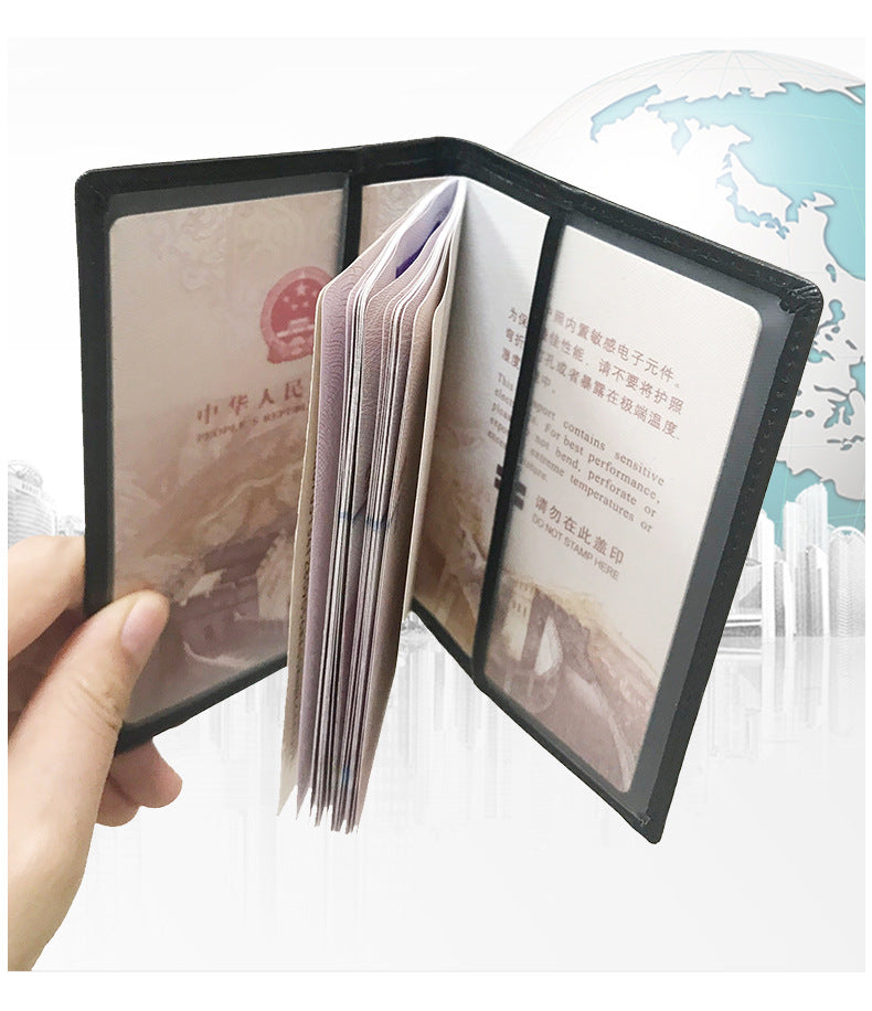 Men's short wallet made of genuine cowhide leather business multi-functional men's wallet card bag 