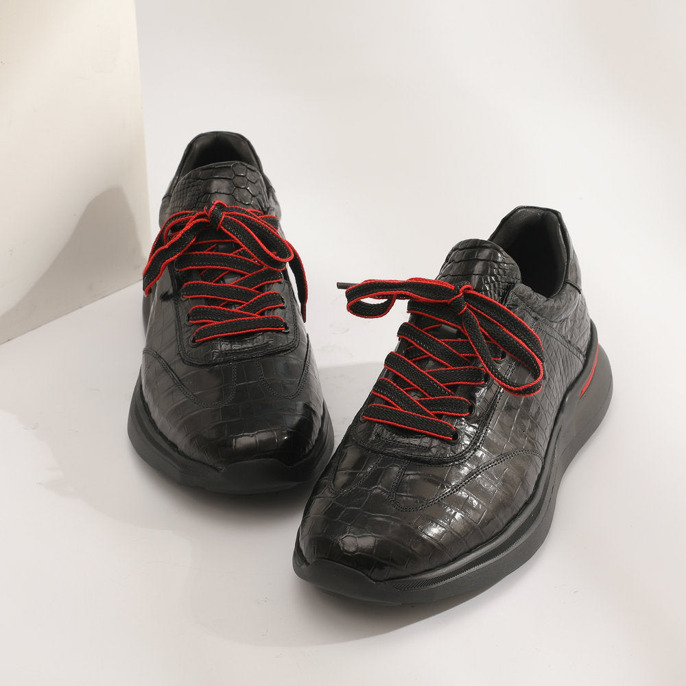Crocodile Belly Skin Genuine Leather Men's Leather Shoes Sports Casual Shoes 