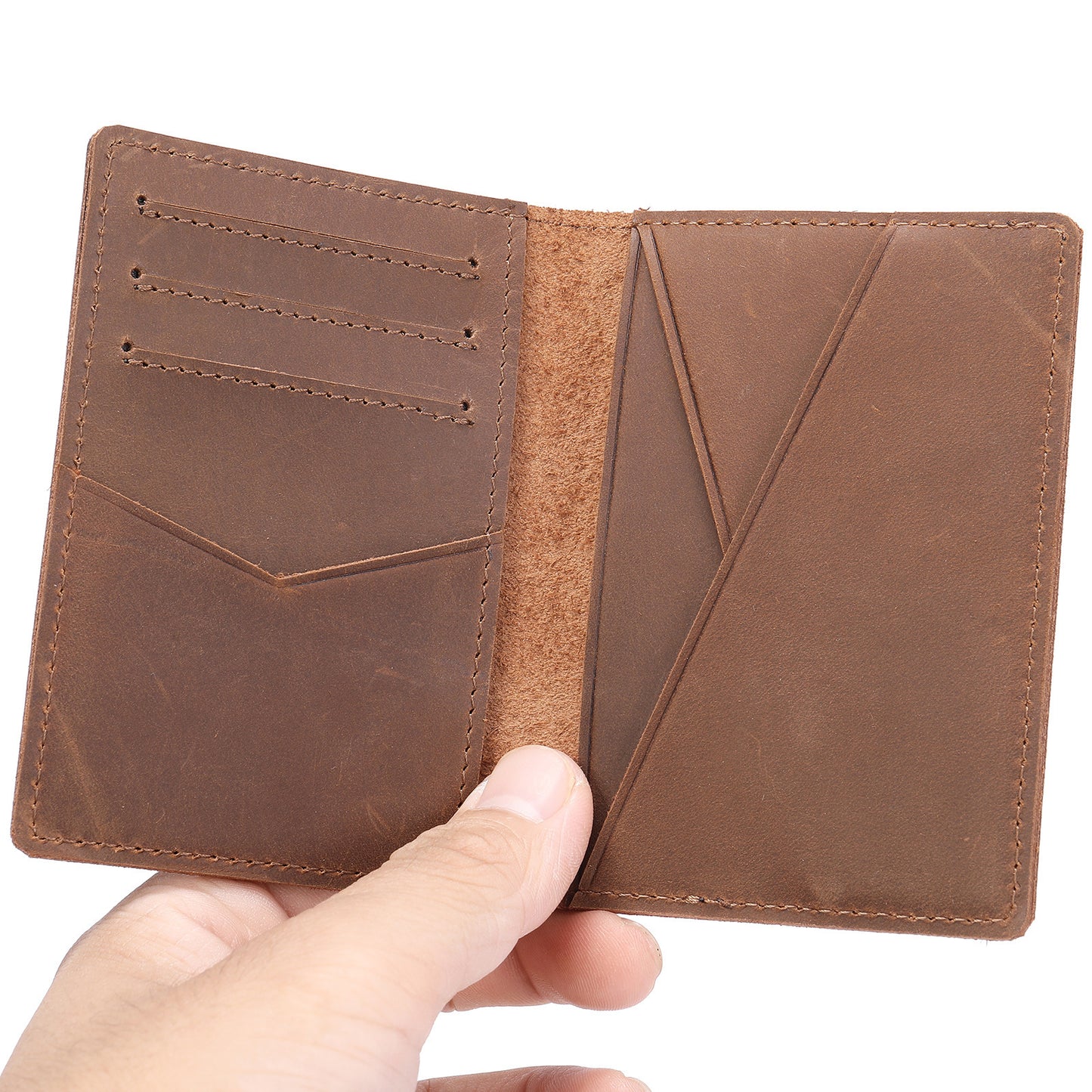 Men's short wallet cowhide retro card holder men's wallet 