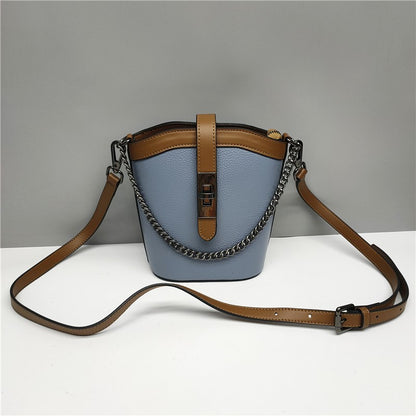 Women's Chain Bag Crossbody Bag Genuine Leather Shoulder Bag Luxury Bucket Bag Fashion