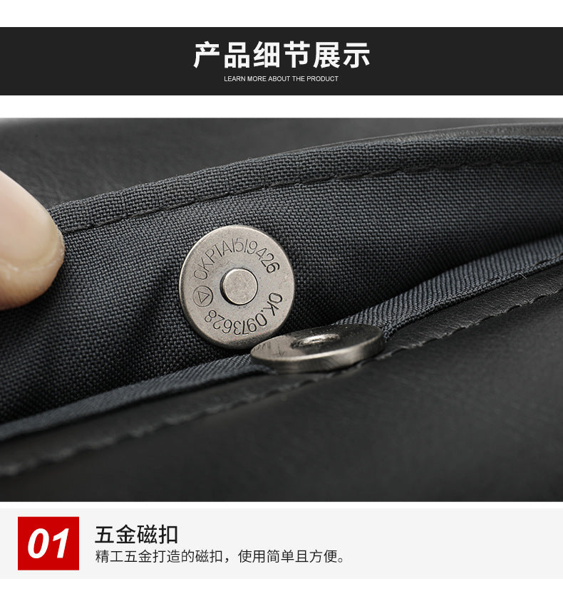 Men's Shoulder Bag Made of Cowskin Genuine Leather High Quality Waterproof Fashion Men Crossbody Bag 