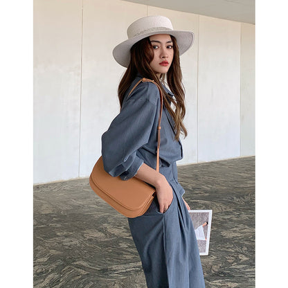 Stylish woven genuine leather women's bag armpit bag cowhide shoulder bag crossbody bag women