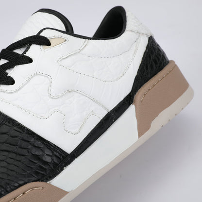 2023 New Crocodile Skin Genuine Leather Men's Shoes Fashion Casual Sports Shoes 