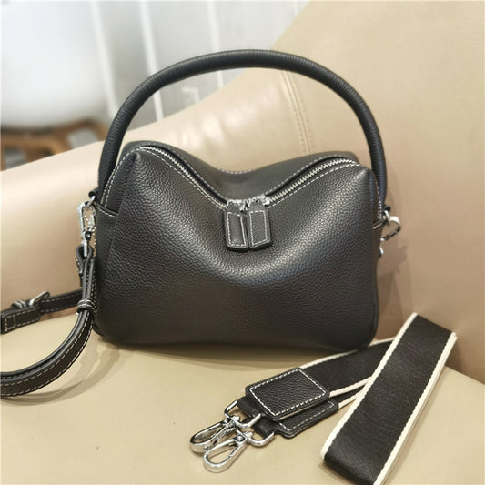 Women's Handbag Retro Genuine Leather Shoulder Bag Cowhide Crossbody Bag Fashion