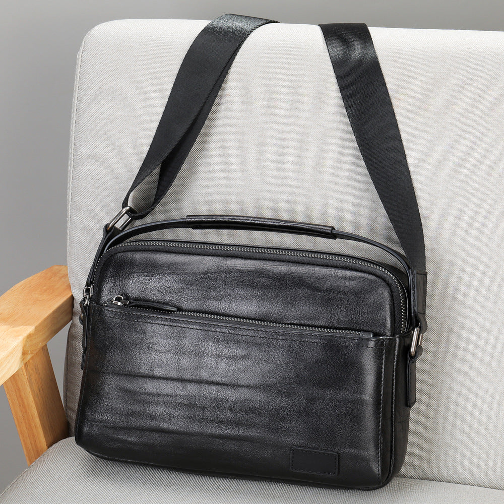 Men's shoulder bag, genuine cowhide leather, business commuting handbag, handbag, crossbody bag for men 