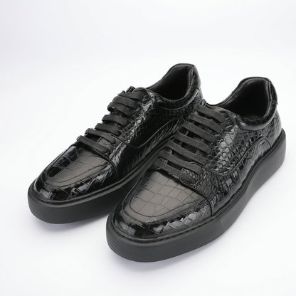 Autumn/Winter New Crocodile Belly Skin Men's Casual Shoes Genuine Leather Leather Shoes Fashion Business Shoes 