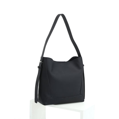 Genuine leather ladies large capacity one shoulder explosive bucket bag one shoulder simple commuting tote bag