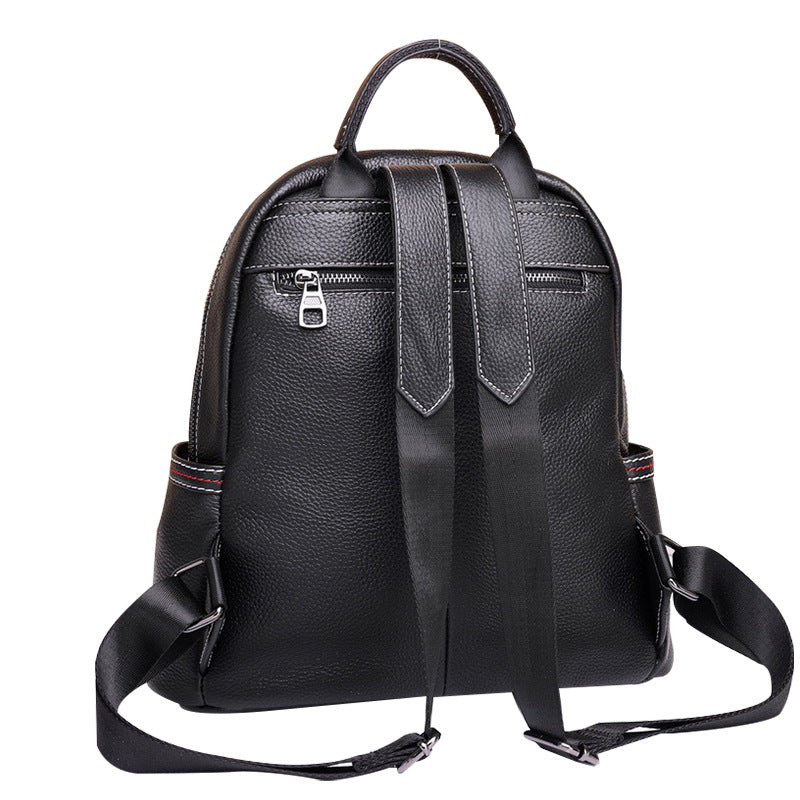 Casual large capacity shoulder bag travel rucksack fashionable cowhide ladies shoulder bag
