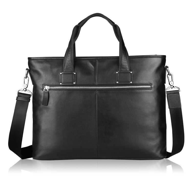 Men's Handbag Genuine Cowhide Leather Handbag Computer Bag Men's Business Briefcase 