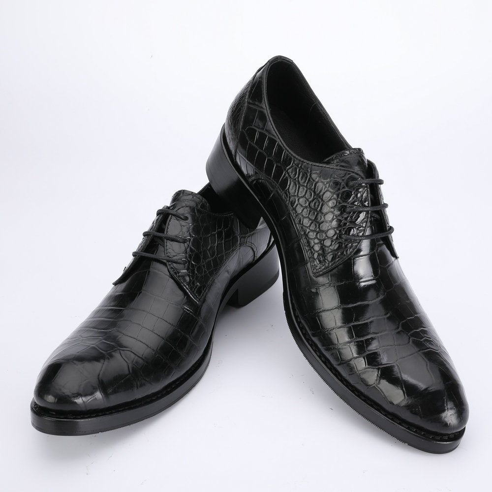 Crocodile Belly Skin Men's Leather Shoes Made of Genuine Leather Luxury Formal Business Shoes 