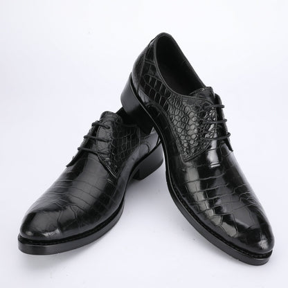 Crocodile Belly Skin Men's Leather Shoes Made of Genuine Leather Luxury Formal Business Shoes 