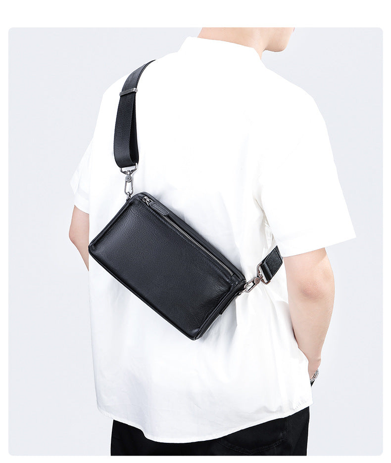 Men's Shoulder Bag Made of Genuine Cowhide Leather High Quality Men's Crossbody Bag Handbag 