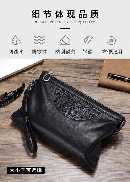 Men's Handbag Cow Leather Large Capacity Business Casual Fashion Men's Bag 
