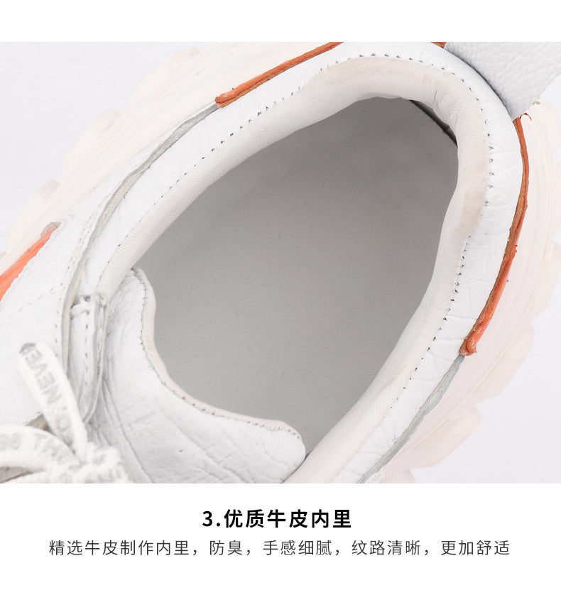 Ostrich skin genuine leather men's sneakers fashion wear-resistant men's shoes 