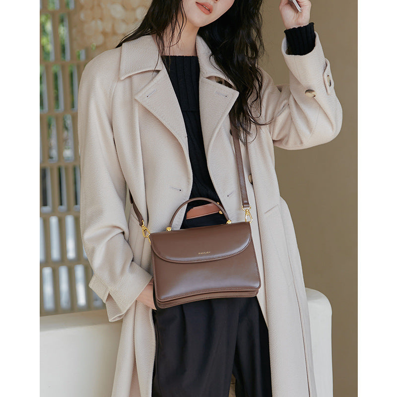 Women's Handbag Small Rectangular Shoulder Bag Female Luxury Genuine Leather Temperament Fashion High Quality