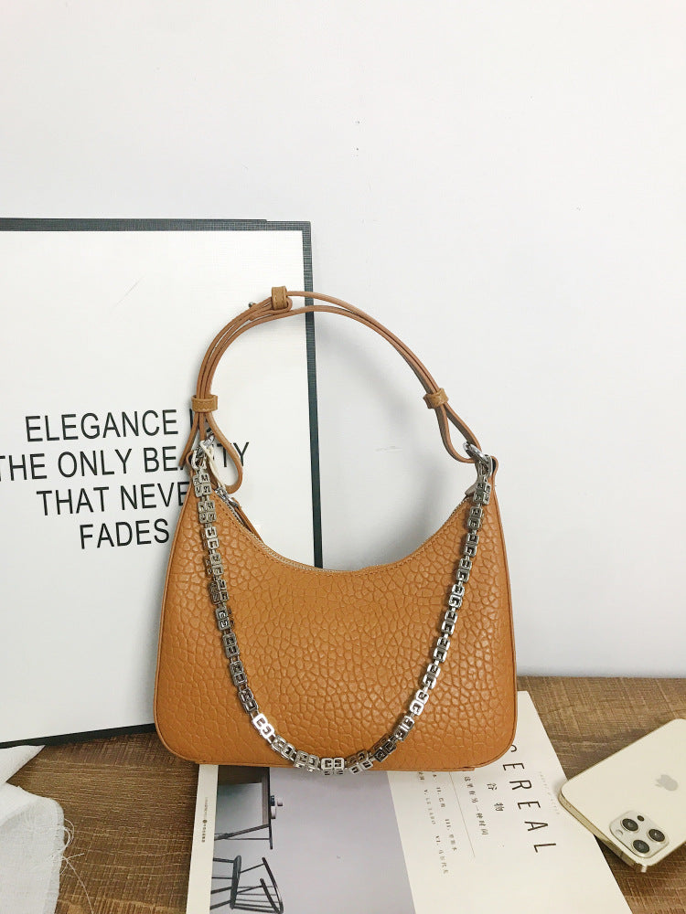 Chain Bag Women's Fashion Casual Texture Bubble Pattern Crossbody Bag Underarm Bag Trend