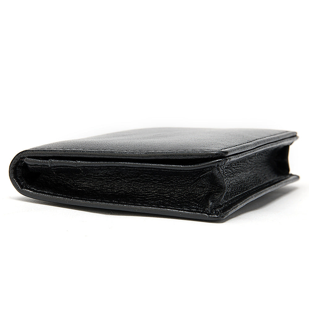 Men's short wallet sheepskin Korean fashion coin purse card holder multifunctional wallet for men 