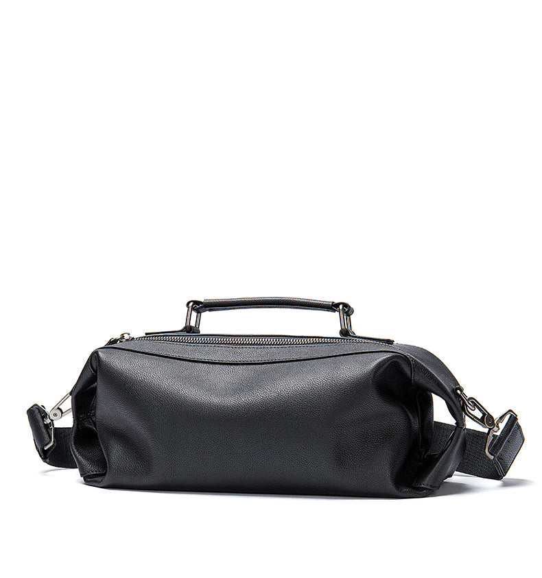Men's Shoulder Bag Genuine Cowhide Leather Fashion Vintage Crossbody Bag for Men 