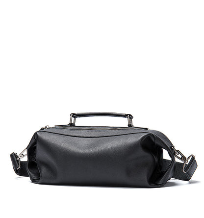 Men's Shoulder Bag Genuine Cowhide Leather Fashion Vintage Crossbody Bag for Men 