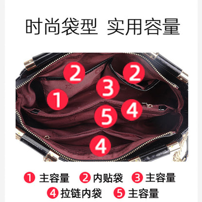 Genuine leather women's bag large capacity chain bag fashion shoulder bag temperament commuting handbag that goes with anything.bag