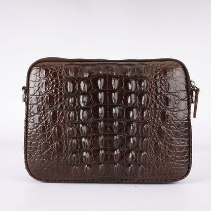 Crocodile Bone Skin Men's Shoulder Bag Messenger Bag Genuine Leather Large Capacity Casual Fashion Crossbody Bag for Men 