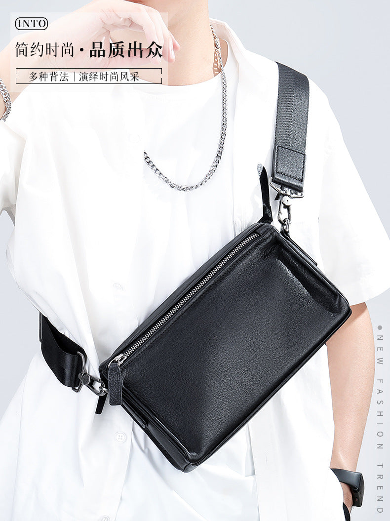 Men's Shoulder Bag Made of Genuine Cowhide Leather High Quality Men's Crossbody Bag Handbag 