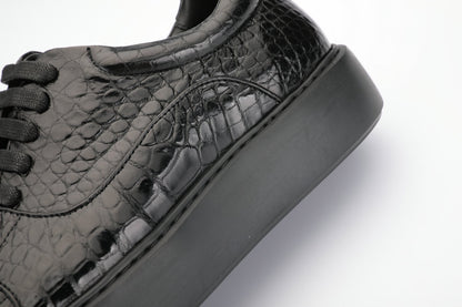 Autumn/Winter New Crocodile Belly Skin Men's Casual Shoes Genuine Leather Leather Shoes Fashion Business Shoes 
