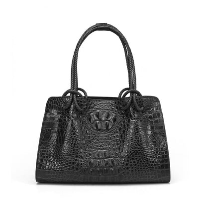 Crocodile leather large capacity ladies handbag Stylish simple ladies bag shoulder cross bag