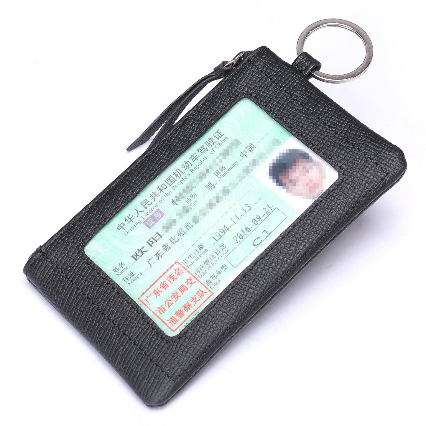 Men's Wallet Cow Leather Retro Casual Zipper Large Capacity Men's Wallet Coin Bag 