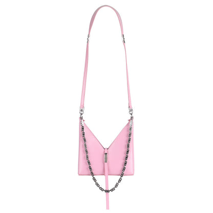 V-shaped chain bag armpit bag genuine leather shoulder bag fashionable women's bag