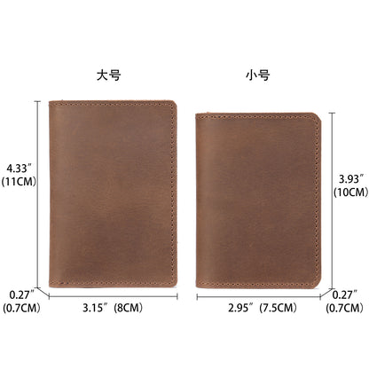 Men's short wallet cowhide retro card holder men's wallet 