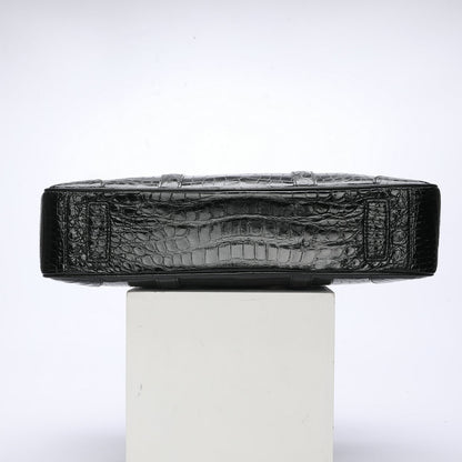 Siamese Crocodile Belly Skin Genuine Leather Men's Briefcase High Quality Men's Office Bag Business Bag File Bag Handbag 