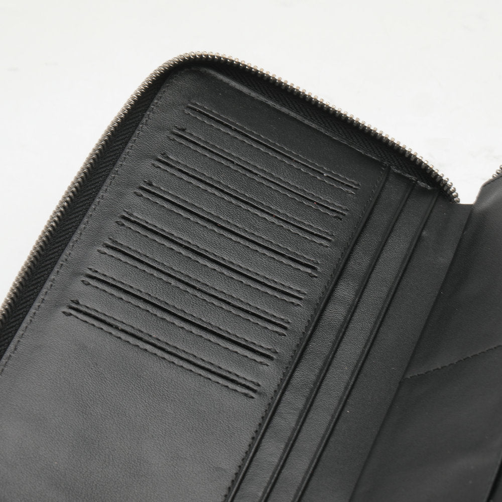 Siamese Crocodile Skin Men's Long Wallet Double Zipper Card Bag Genuine Leather Wallet Handbag 