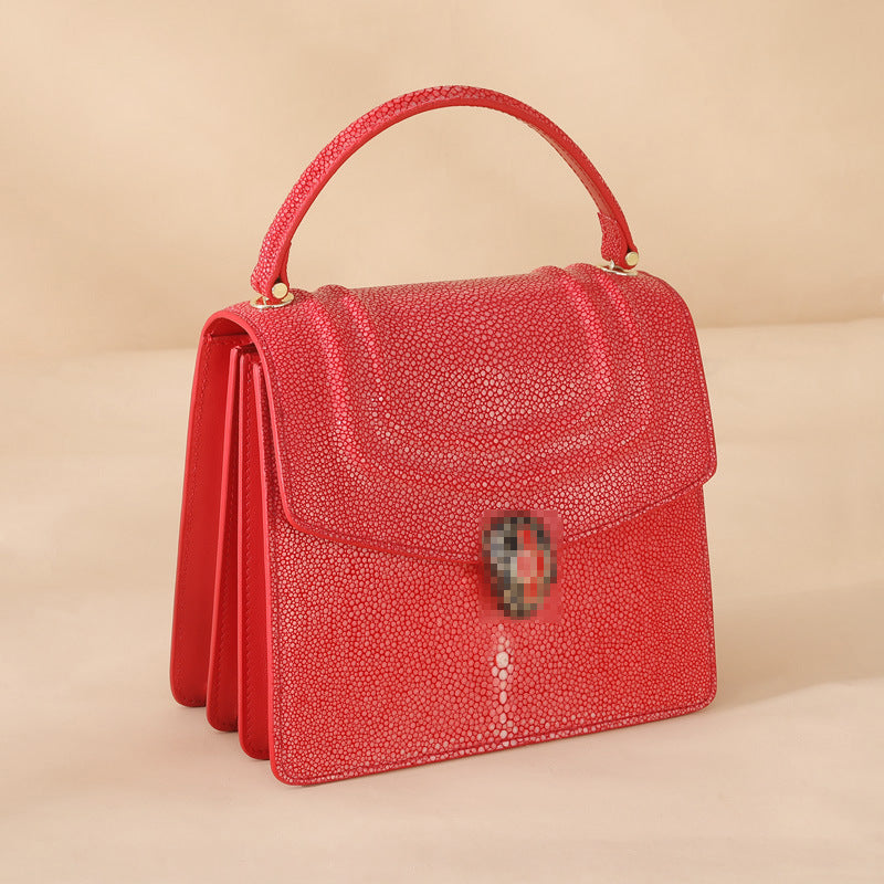 stingray leather bag trend casual ladies bag genuine leather shoulder bag handbag kelly bag
