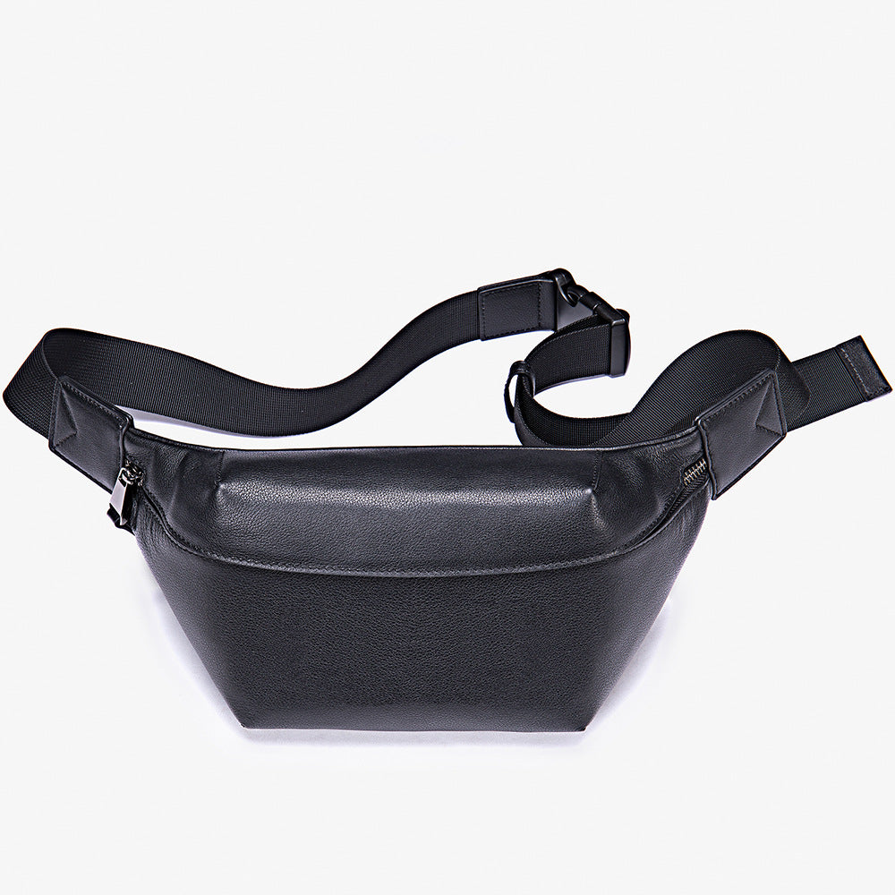 Men's bust bag Genuine cowhide leather casual sports crossbody bag for men Shoulder bag 