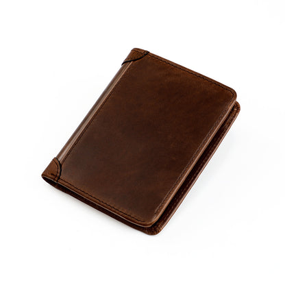 Men's wallet genuine cowhide leather RFID anti-theft brush large capacity multi-functional men's wallet 