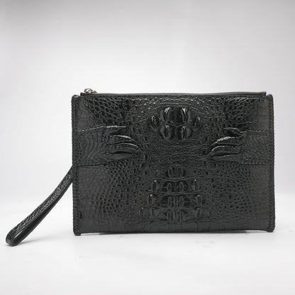 Crocodile Skin Genuine Leather Men's Handbag with Crocodile Claw High Quality Business Casual Men's Bag 