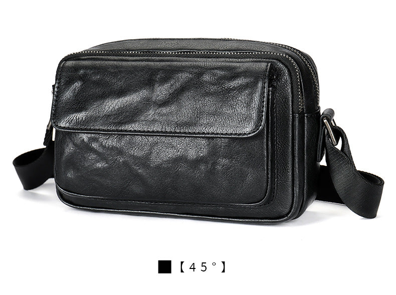 Men's Shoulder Bag Made of Genuine Cowhide Leather Casual Fashion Men's Crossbody Bag 
