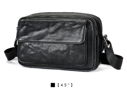 Men's Shoulder Bag Made of Genuine Cowhide Leather Casual Fashion Men's Crossbody Bag 