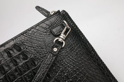 Crocodile Skin Genuine Leather Men's Handbag with Crocodile Claw High Quality Business Casual Men's Bag 