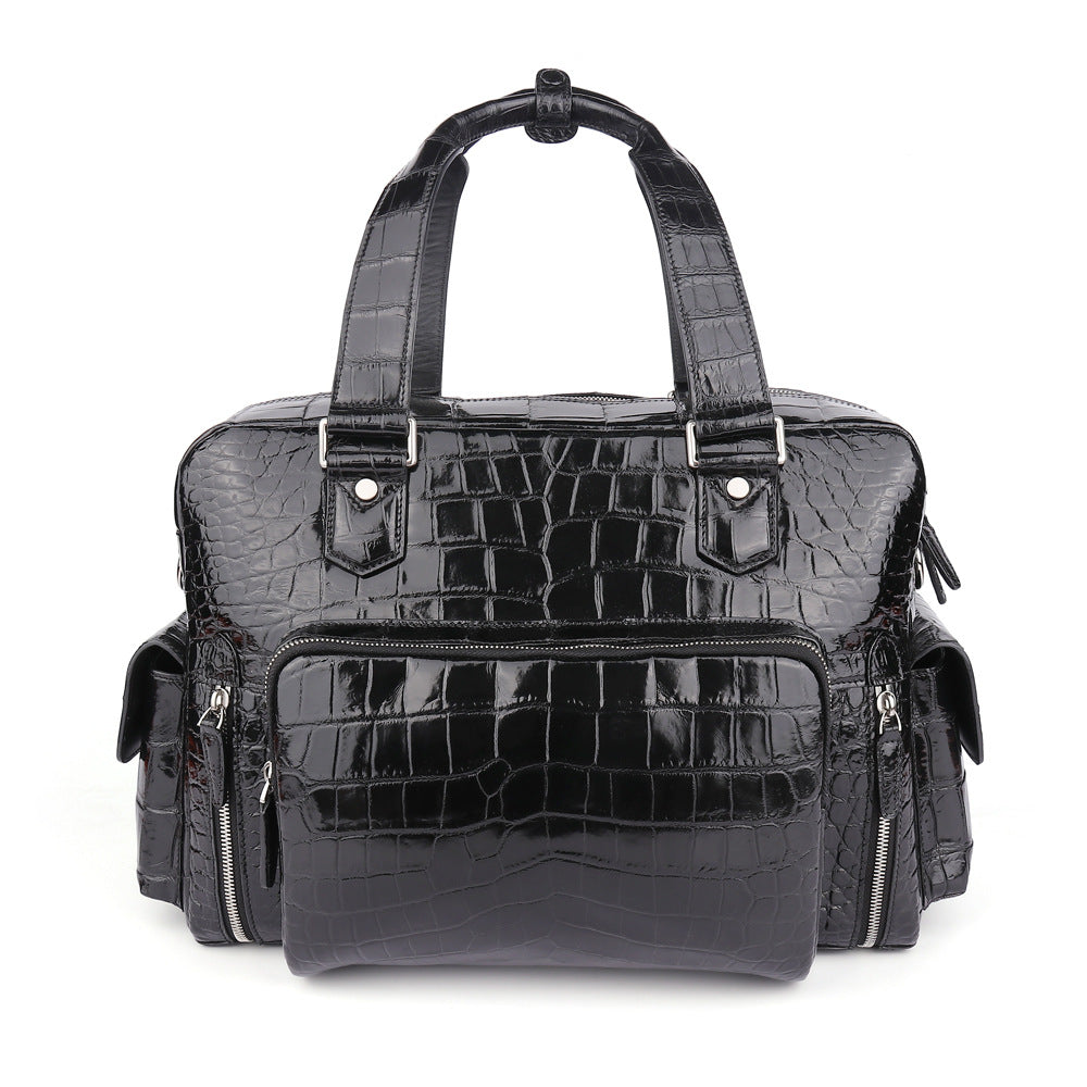 Large Capacity Travel Bag Leather Crocodile Leather Men's Bag Manufacturer Wholesale 
