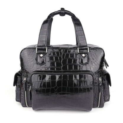Large Capacity Travel Bag Leather Crocodile Leather Men's Bag Manufacturer Wholesale 