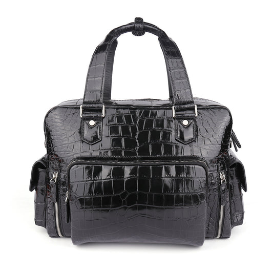 Large Capacity Travel Bag Leather Crocodile Leather Men's Bag Manufacturer Wholesale 