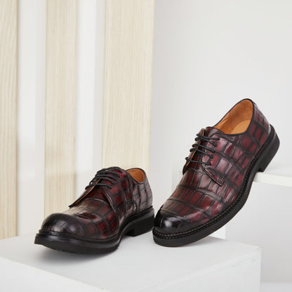 New Men's Leather Shoes Crocodile Belly Skin Genuine Leather Fashion Business Casual Shoes