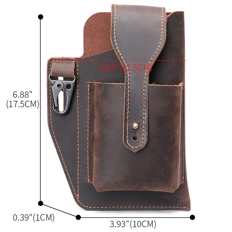 Men's waist bag cowhide sports lock bag for men 